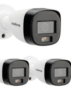 Kit 3 Câmeras 2 Megapixels 20m Vhd 1220 Full Color Intelbras Cor Branco